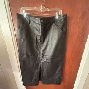 Sanctuary Faux Leather Black Skirt